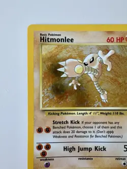 Pokemon TCG Hitmonlee 7/62 Fossil Unlimited Holo Rare WOTC Vintage 1999 - Image 5