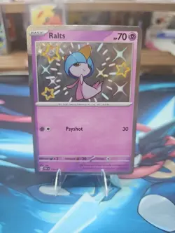 Ralts 153/091 Scarlet&Violet Paldean Fates Rare Shiny Holo Pokemon TCG - Image 1