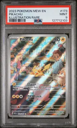 2023 POKEMON MEW EN-151 ILLUSTRATION RARE #173 PIKACHU PSA 9 - Image 1