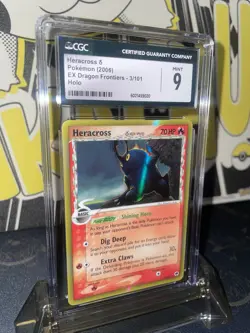 2006 Pokemon EX Dragon Frontiers Heracross DS Holo R - CGC 9 - Image 2