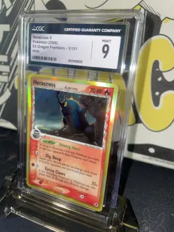 2006 Pokemon EX Dragon Frontiers Heracross DS Holo R - CGC 9 - Image 3