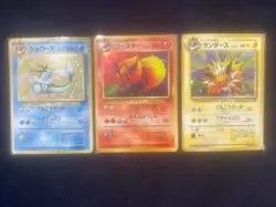 Pokemon TCG Japanese Vjntage Holo Fossil Flareon,Vaporeon,Jolteon LP - Image 1