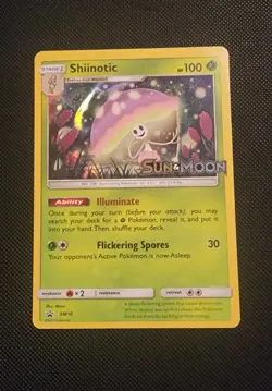 Pokemon TCG Shiinotic Sun & Moon Stamped Prerelease Promo Holo Rare SM10 LP-NM - Image 1