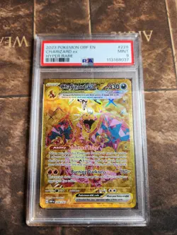 Pokemon Charizard ex Obsidian Flames 228/197 Hyper Rare Gold PSA 9 Mint Full Art - Image 1