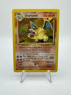 Pokemon Charizard #4/102 Base Set Unlimited Holo Rare (NEAR MINT)! - Image 1