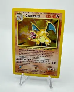 Pokemon Charizard #4/102 Base Set Unlimited Holo Rare (NEAR MINT)! - Image 2