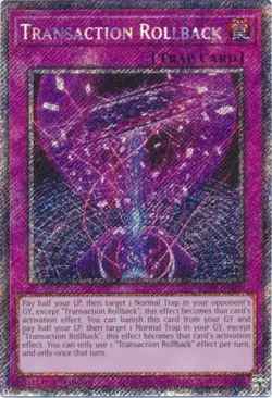 Yugioh! Transaction Rollback - RA04-EN105 - Platinum Secret Rare - 1st Edition N - Image 1