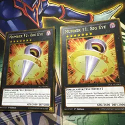 Yugioh! Number 11: Big Eye PGL3-EN063 x2 Gold Secret Rare 1st Edition VLP/NM - Image 2
