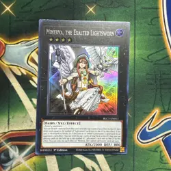 Yugioh! Minerva, The Exalted Lightsworn BLC1-EN013 Ultra Rare 1st Edition NM - Image 1