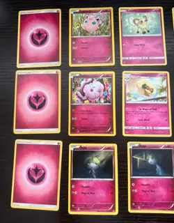 Pokemon Pink Fairy Cards TCG 17 Lot, Not In Print Anymore - Image 2