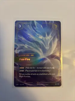 Riftbound TCG League Of Legends Origins Epic Fox Fire 256/298 NM Card Ahri - Image 1