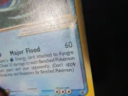 KYOGRE EX POKEMON CARD 001 BLACK STAR PROMO NON HOLO LIGHTLY PLAYED CREASE VG - Image 2