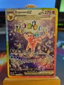 Pokemon TCG Espeon EX Prismatic Evolutions Holo Card 155/131 Near Mint SIR - Image 1