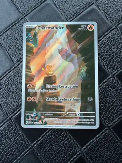 Pokemon TCG Charmander Scarlet Violet-151 Holo Illustration Rare Card 168/165 - Image 1