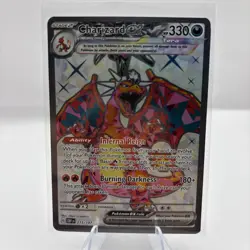 Pokemon TCG Charizard EX Sv03: Obsidian Flames Holo Ultra Rare Card 215/197 - Image 1