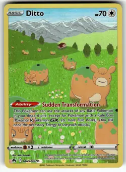 Ditto GG22/GG70 Crown Zenith: Galarian Gallery NM Pokemon Card TCG - Image 1