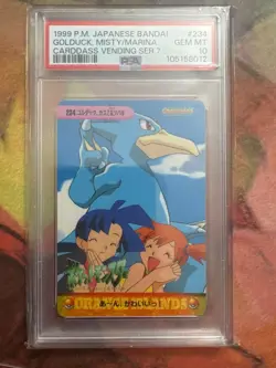 PSA 10 Golduck Misty Carddass BANDAI 234 Pokemon Card Japanese VINTAGE 1999 - Image 1