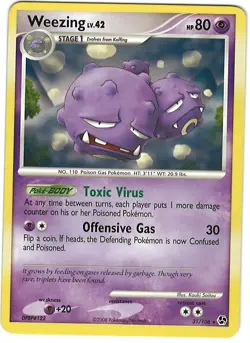 Weezing 31/106 Pokemon Card Great Encounters Rare 80 HP Lightly Played NZ - Image 1