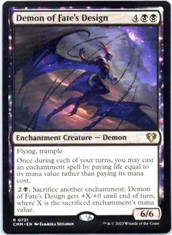 #731 Demon of Fate's Design Commander Masters Rare - Image 1