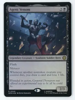 Agent Venom FOIL #0049 MTG Marvel's Spider-Man Magic the Gathering - Image 1