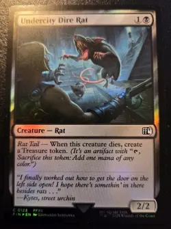 Undercity Dire Rat 0123 Foil Common Final Fantasy Magic: The Gathering - Image 1
