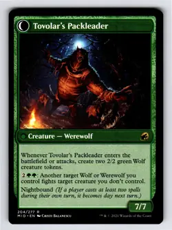 Tovolar's Huntmaster R Innistrad: Midnight Hunt # 204 NM Normal - Image 2