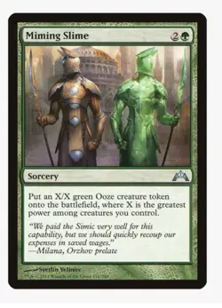 Miming Slime | MTG |Gatecrash (GTC) | X/X Green Ooze Creature Token | LP-NM - Image 1