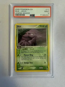 2006 Pokemon - Muk Holo Rare - EX Legend Maker 11/92 - PSA 9 Mint! Nintendo - Image 2