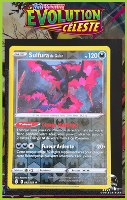 Carte Pokemon Sulfura de Galar 093/203 Holo Reverse EB7 Evolution Celeste FR - Image 1