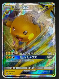 Raichu GX SM213 Pokemon TCG Sun & Moon Black Star Promos Moderately Played - Image 1