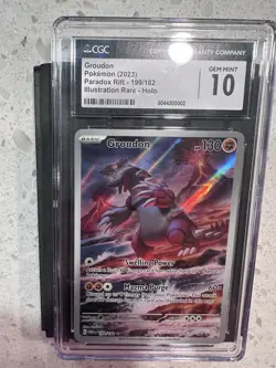 Pokemon Groundon Illustration Rare Paradox Rift 199/182 CGC 10 Mint - Image 1