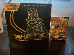 Pokemon TCG Mega Evolution Booster Bundle And Lucario ETB 15 Packs - Image 1