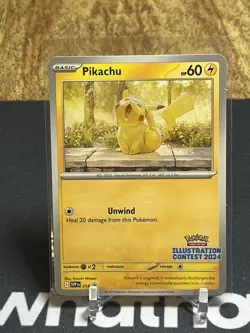 2023-25 Pokemon SV Black Star Promos Pikachu Illustration Contest 2024 #214 NM - Image 1