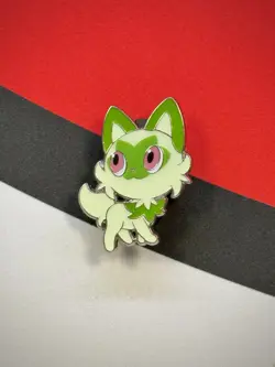 Sprigatito Metal Enamel Pin Brand NEW Scarlet & Violet Pokemon TCG - Image 1