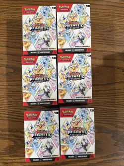Pokemon TCG Scarlet & Violet Prismatic Evolutions X6 Booster Bundle 36 Packs - Image 1