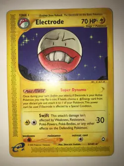 Pokemon Card - Electrode Aquapolis 8/147 Rare - Image 1