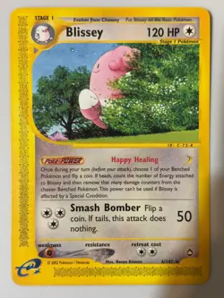 1X Blissey 6/147 Aquapolis Non Holo Rare Pokemon Card LP - Image 1