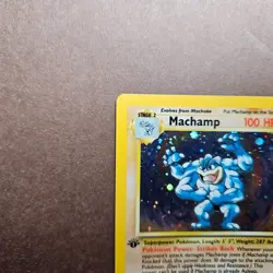 1st Edition Machamp 8/102 Pokemon Base Set Holo Rare Card - MP - First Ed - Image 2