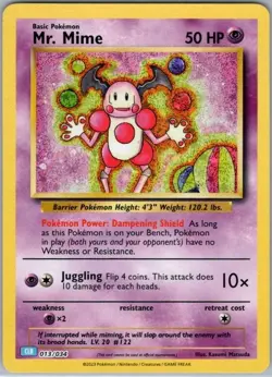 Pokemon Card Mr. Mime 013/034 Trading Card Game Classic - Near Mint - Image 1
