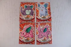 POKEMON TOPPS LOT #29 NIDORAN#32 NIDORAN #33 NIDORINO #34 NIDOKING CARDS NM - Image 1
