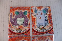 POKEMON TOPPS LOT #29 NIDORAN#32 NIDORAN #33 NIDORINO #34 NIDOKING CARDS NM - Image 2