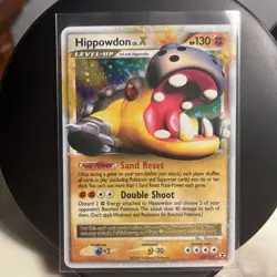 Hippowdon LV. X 107/111 Pokemon Card Holo Foil 2009 Rising Rivals Lv X LP - Image 1