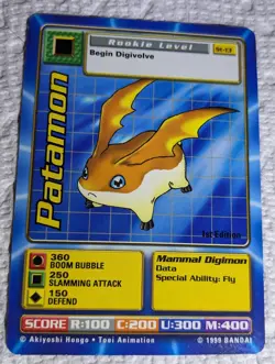 Digimon Cards - 1999 Digi-Battle 1st Edition Patamon ST-13 - Image 1