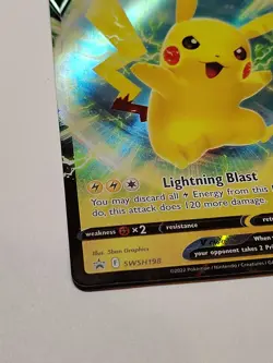 Pikachu V SWSH198 2022 Pokemon Sword & Shield Black Star Promo Card - Image 5