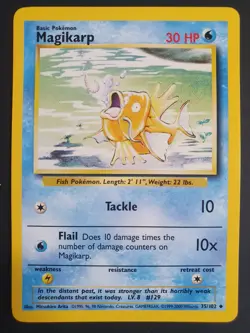 Magikarp 35/102 - Base Set 1 - Pokemon Card - Excellent Condition - Image 1
