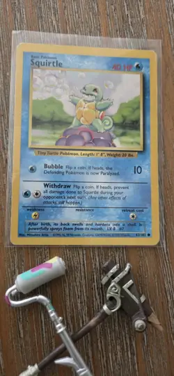 🔥Pokemon TCG Squirtle and Magikarp 1st Edition Shadowless Cards Lightly Played - Image 1