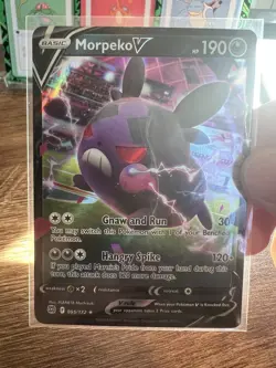 Morpeko V 095/172 Brilliant Stars Ultra Rare Holo Pokemon TCG Card NM Foil - Image 2