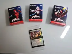 Magic The Gathering NYCC Spider Man Welcome Decks (3) And Promos (1) - Image 1