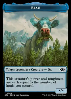 Beau Token (0006), Outlaws of Thunder Junction, Near Mint x 1 MTG - Image 1