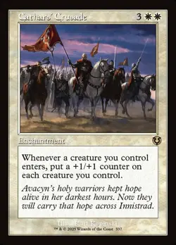 1x Cathars' Crusade -- Retro Frame NM-Mint, English Innistrad Remastered MTG Mag - Image 1